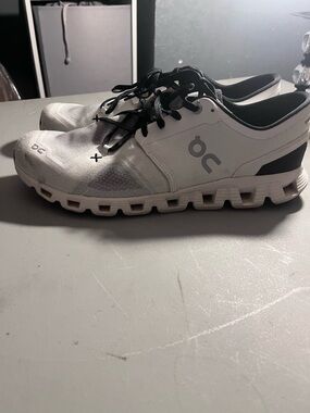 On Running Cloud Athletic Shoes for Men — White/Black